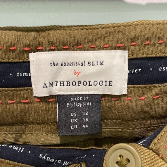 Anthropologie Green Cargo Pants Size 12 - Picture 14 of 16